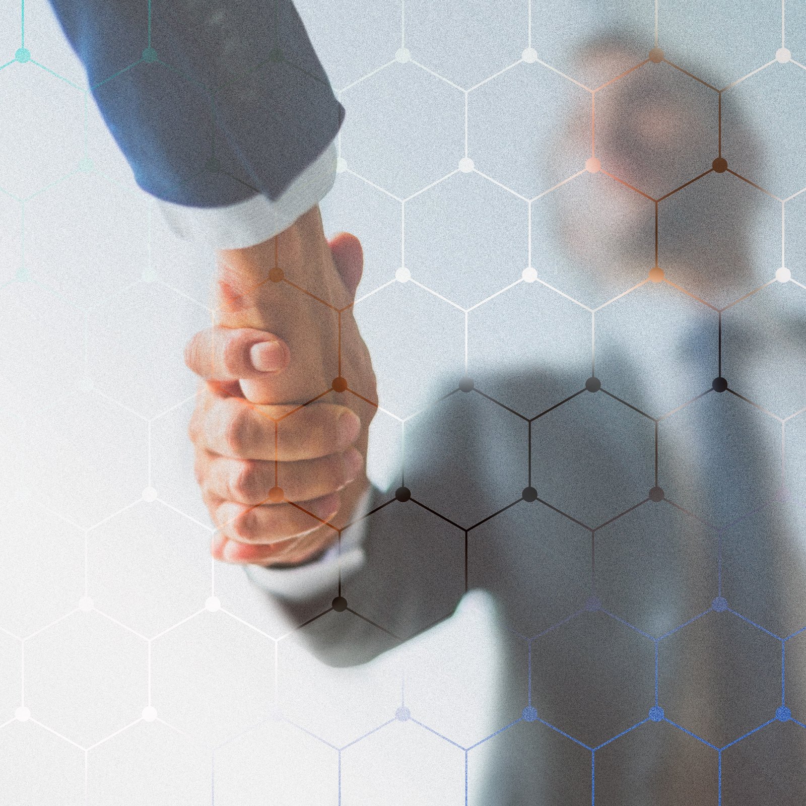 Business partners shaking hands